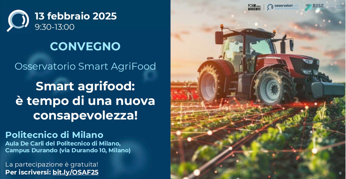 Smart agrifood: è tempo di una nuova consapevolezza!